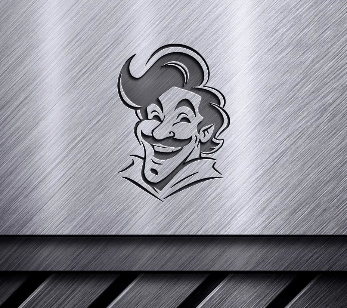 Smiling Aladdin Mustache Man -  SVG Vector Illustration SVG