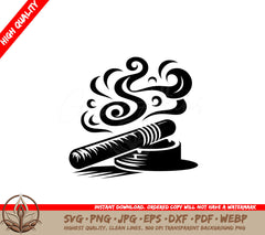 Smoking Cigar Lounge SVG Cut File 
