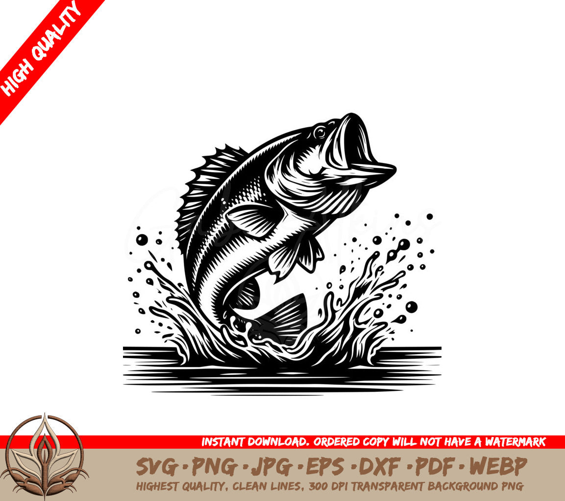 Soaring Fish Escape SVG PNG JPG AI PDF DXF EPS  WebP 
