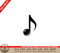 Solo Note Harmony SVG Cut File 
