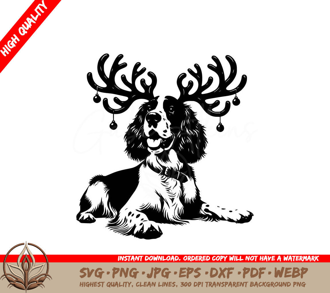 Spaniel Antlers Digital Design File for Cutting Machines and Printing 
