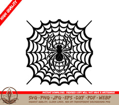 Spider Web Chaos Digital Design File for Crafters and Makers (SVG, PNG, JPG, AI, PDF, DXF, EPS, WebP) 

