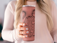 Spiritual Sip: 'Coffee and Jesus' 3D 20oz Tumbler Wrap Sublimation PNG | Jesus' 3D 20oz Tumbler Wrap Sublimation PNG