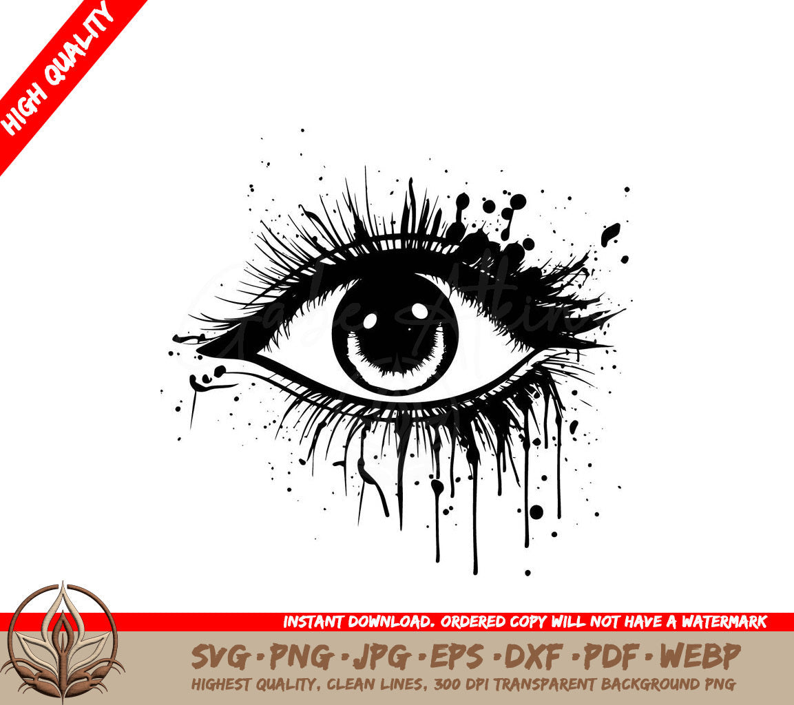 Spooky Eye Digital Design File (SVG, PNG, JPG, AI, PDF, DXF, EPS, WebP) 
