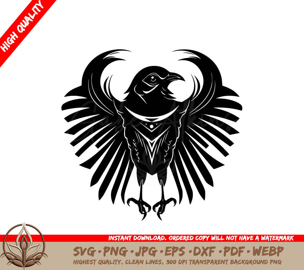Spread Wings Bird Digital Design in Multiple File Formats (SVG, PNG, JPG, AI, PDF, DXF, EPS, WebP) 
