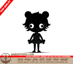  Cowboy Girl SVG Big Eyes, Spur, Gun, Sheriff Design SVG