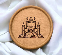  Castle Hilltop SVG - Stone Fortress Vector Illustration SVG