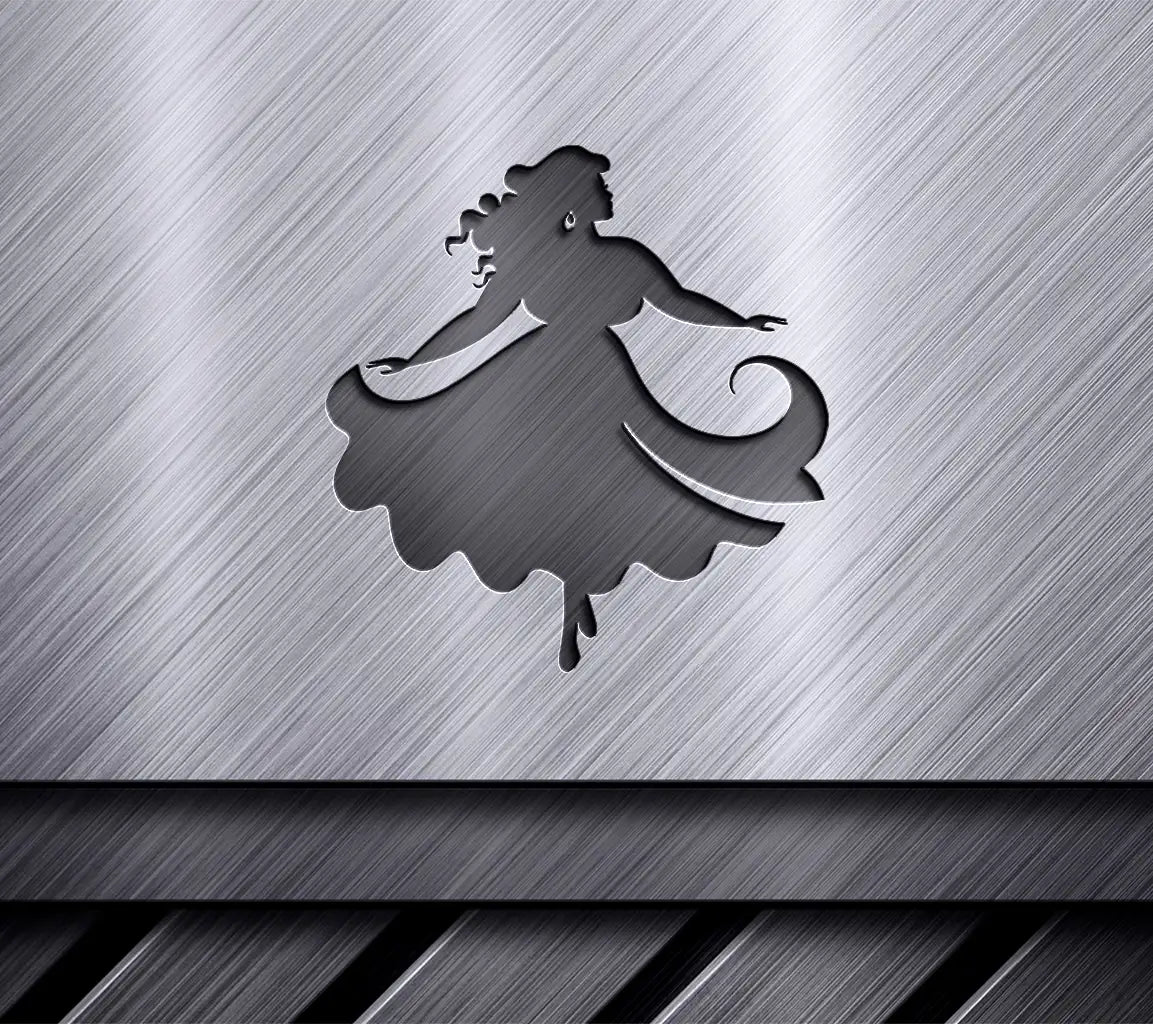  Plus Size Woman Silhouette in Long Dress SVG - Inspiring Fashion Transformation SVG