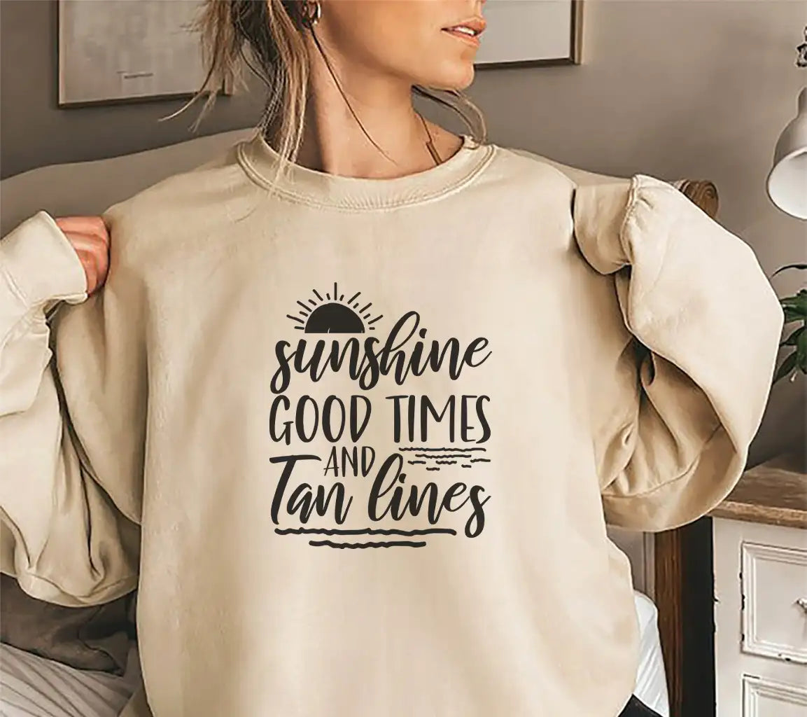 Summer Sunshine Good Times & Tan Lines SVG Design SVG