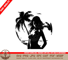 Summer Chic Digital Design File (SVG, PNG, JPG, AI, PDF, DXF, EPS, WebP) 
