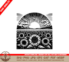 Sunflower Sunrise SVG Cut File Download 
