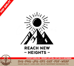 Sunrise Summit Digital Design Files (SVG, PNG, JPG, AI, PDF, DXF, EPS, WebP) 
