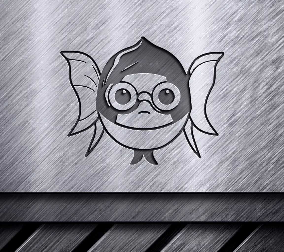 Superhero Fish with Glasses -  SVG Illustration SVG