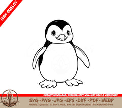 Sweet Penguin Digital Design File (SVG, PNG, JPG, AI, PDF, DXF, EPS, WebP) 
