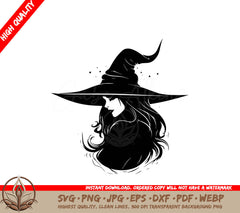 Sweet Witch Digital Design File for Crafters (SVG, PNG, JPG, AI, PDF, DXF, EPS, WebP) 
