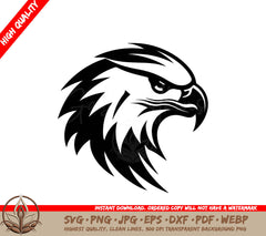 Talons Emblem Eagle Logo Winged Elegance Black Vector SVG 