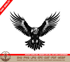 Tattooed Sovereignty Eagle Vector Logo Design Skull Wing Sentinel Tattoo Style Eagle Icon SVG 