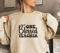 One Blessed Teacher SVG -  Typography Design SVG