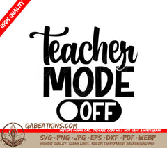 Teacher Mode Off SVG -  Design SVG
