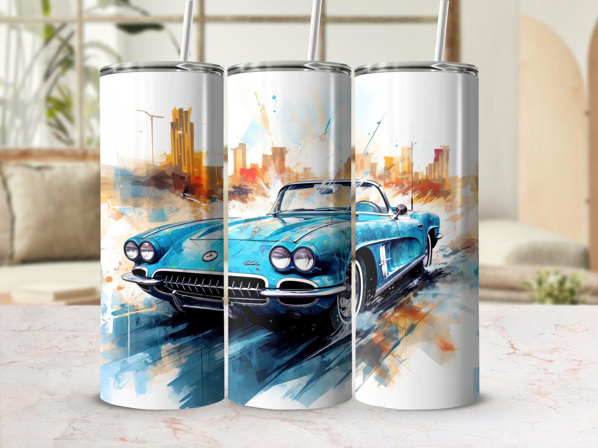 Teal Corvette Classic Watercolor Skyline Tumbler Wrap | 20oz Tumbler Wrap Sublimation Design PNG | Tumbler Wrap | 20oz_Tumbler_Wrap, corvette tumbler wrap, Digital_Download, Flare_Wrap, Modern_Wrap, Muscle Cars, Pink Tumbler Wrap, Street_Style, sublimation design, Sublimation_Art, Trendy_Tumbler, tumbler design, tumbler wrap, tumbler wrap png, Tumbler_Design | Gabe Atkins Designs