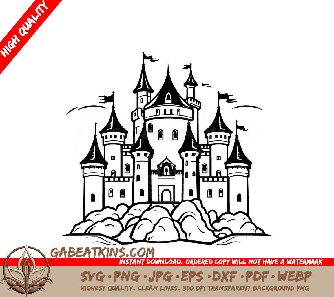  Castle Hill SVG - Mini Truck Design Vector Design SVG