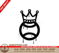 Crown Tennis Ball Graffiti SVG SVG