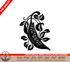 Thanksgiving Green Beans Digital Design Cut File in SVG PNG JPG AI PDF DXF EPS WebP Formats 
