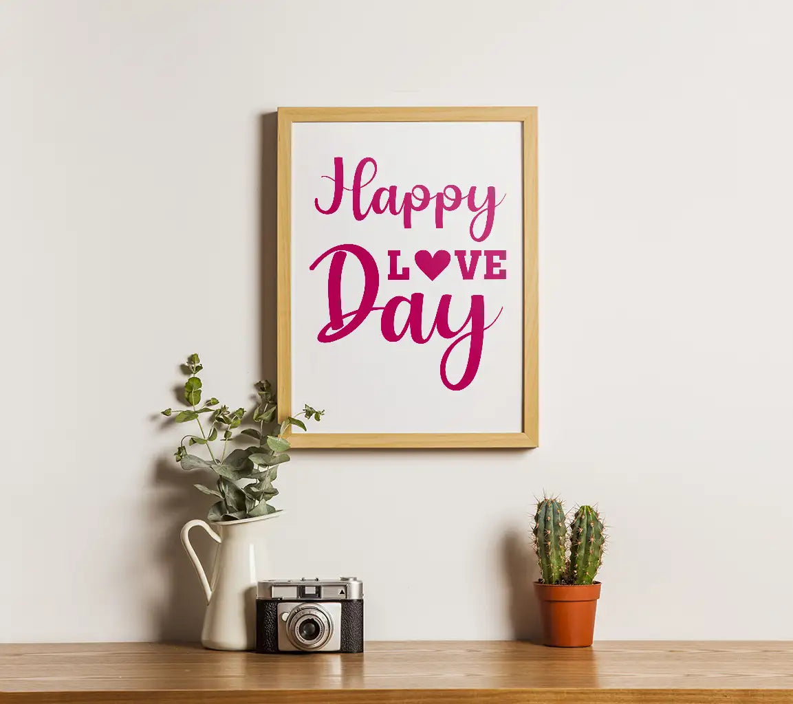 Pink Happy Love Day SVG SVG