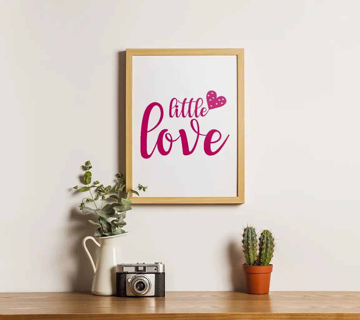 Pink Little Love SVG with Hearts SVG