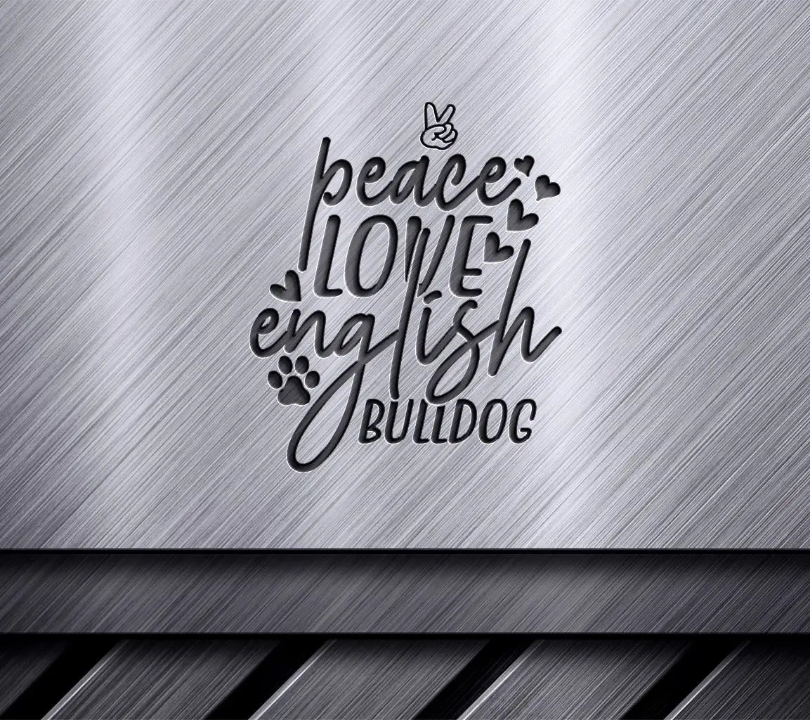 Peace Love Bulldog SVG SVG