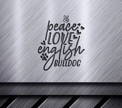 Peace Love Bulldog SVG SVG