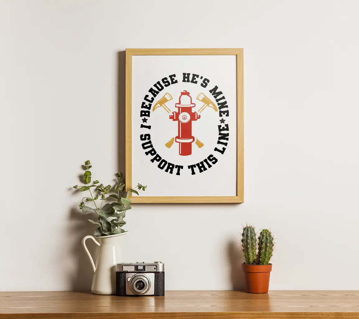 Firefighter Support SVG Design SVG