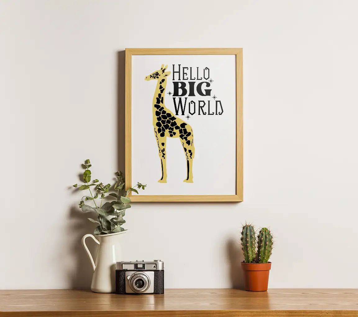 Hello Big World Giraffe SVG SVG