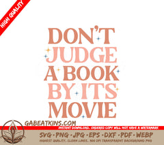 Dont Judge Book By Movie SVG SVG