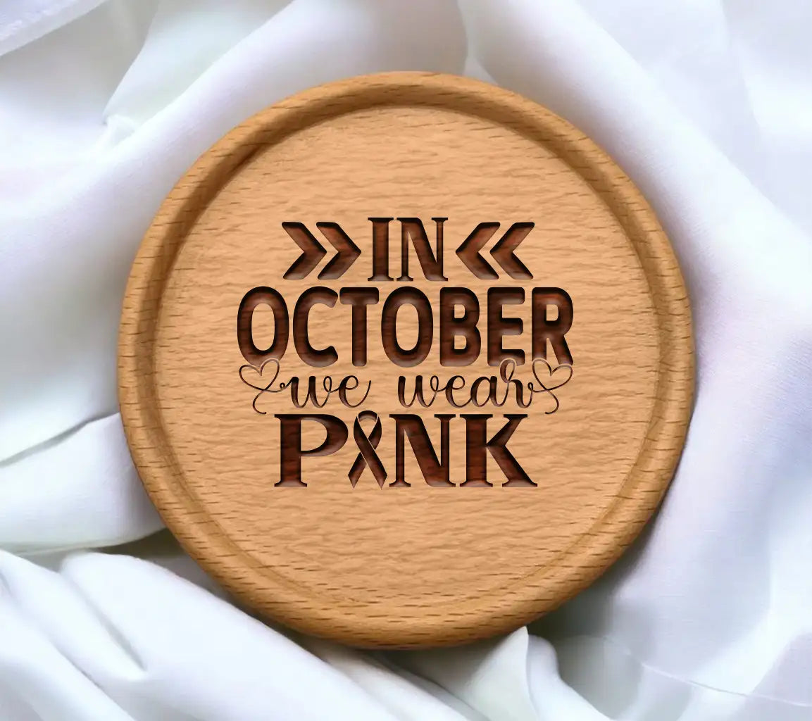October Pink Breast Cancer SVG SVG
