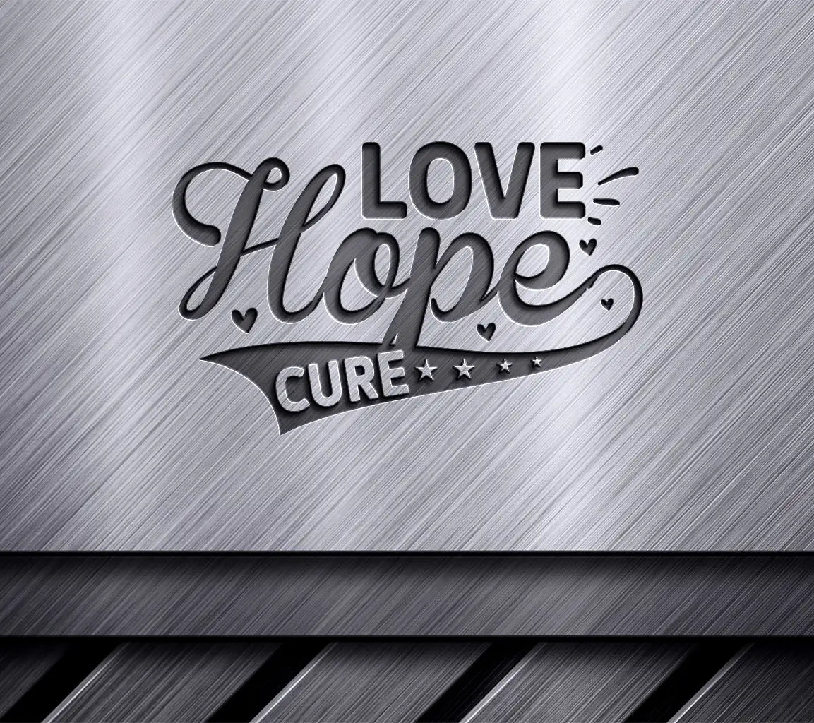 Black Pink Love Hope Cure SVG SVG
