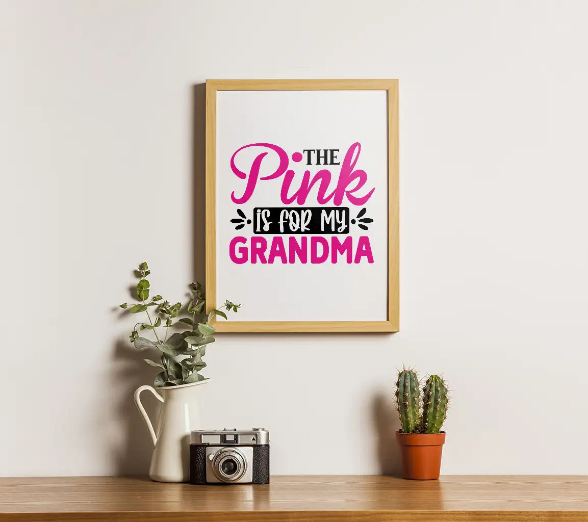 Pink Ribbon Grandma SVG SVG