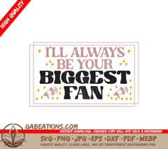 Biggest Fan Cheerleader SVG Quote SVG