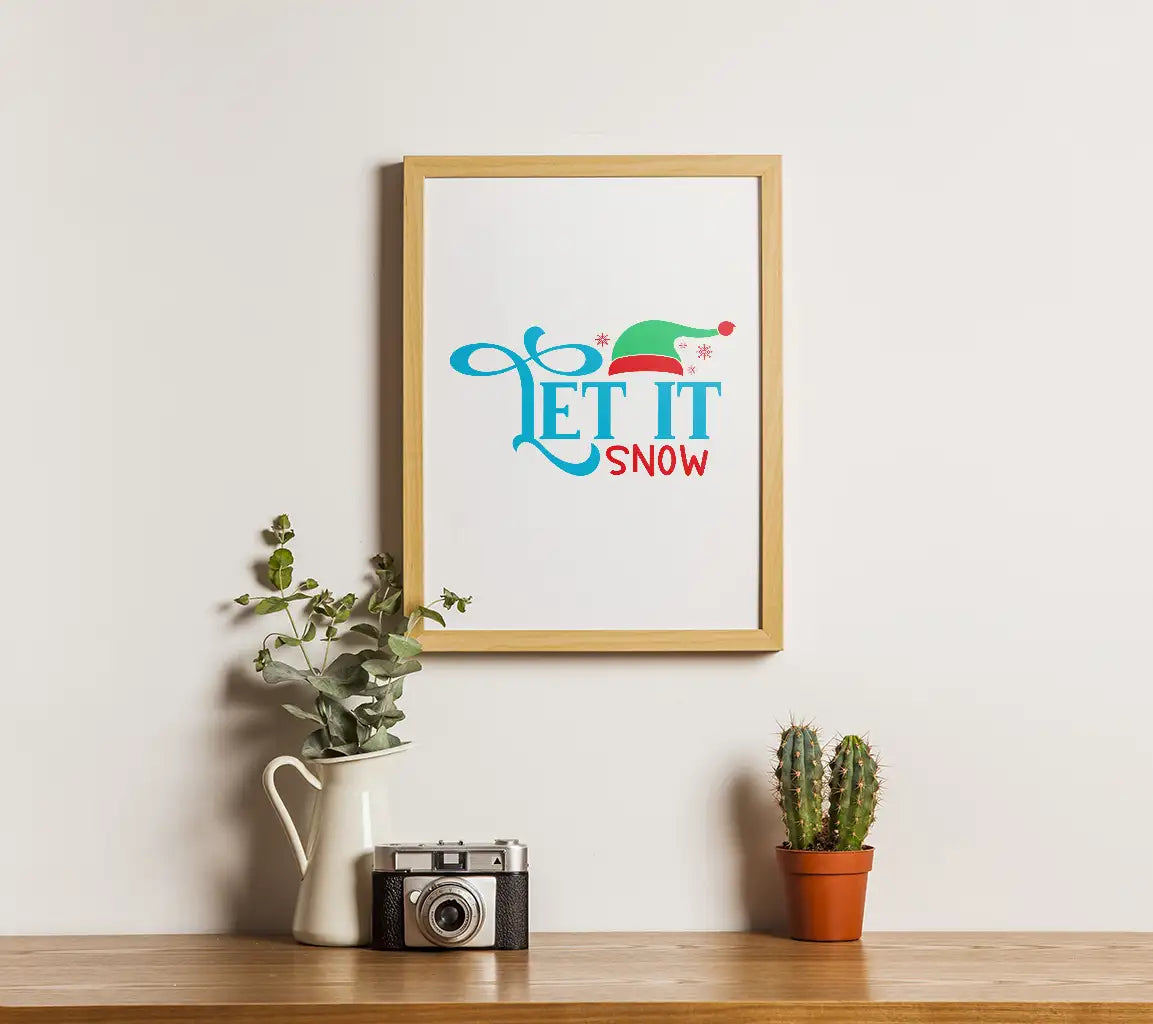 Blue & Red Let It Snow SVG SVG