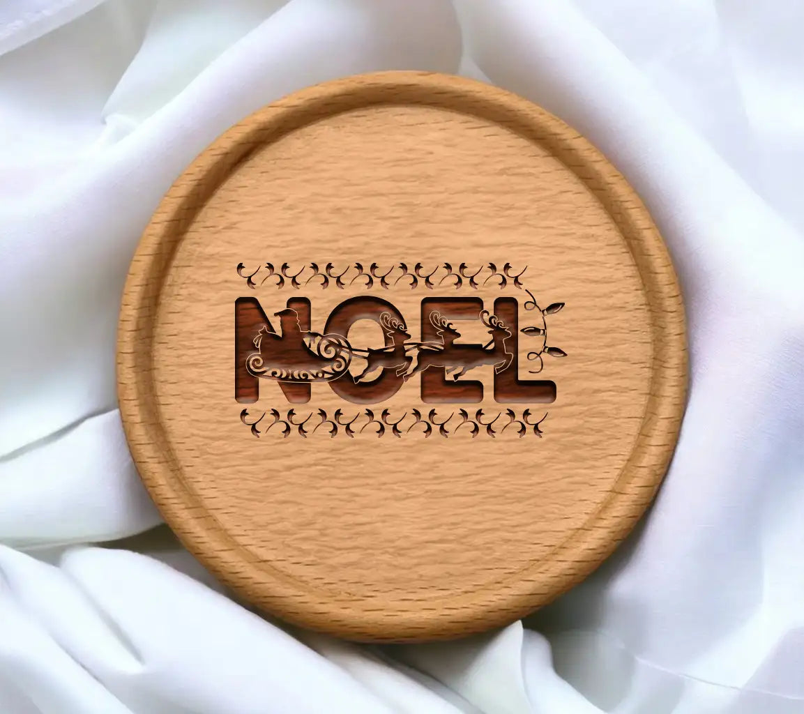 Noel Reindeer Sleigh SVG SVG