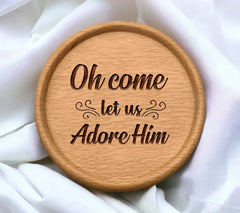 Green Oh Come Let Us Adore Him SVG SVG
