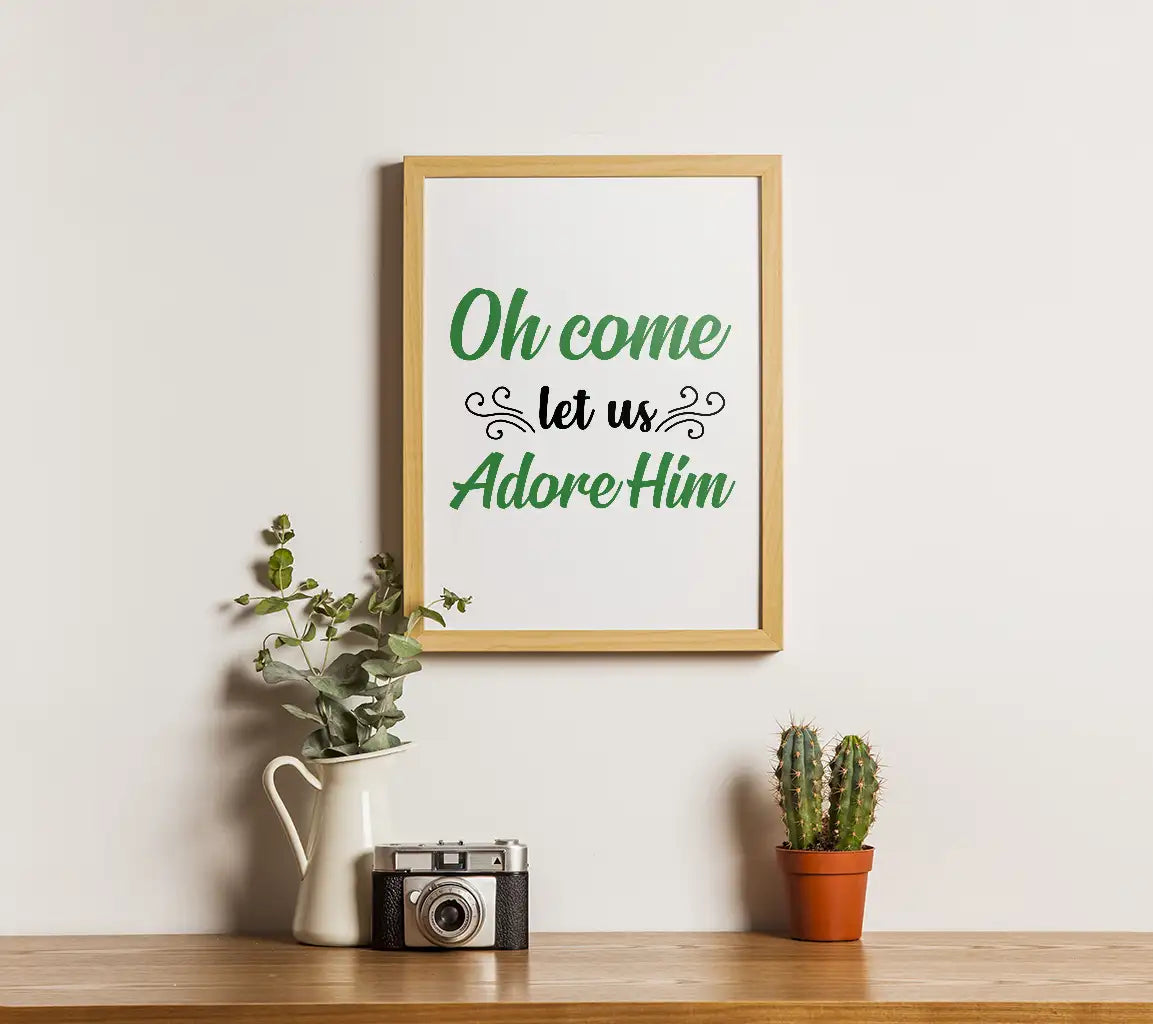 Green Oh Come Let Us Adore Him SVG SVG