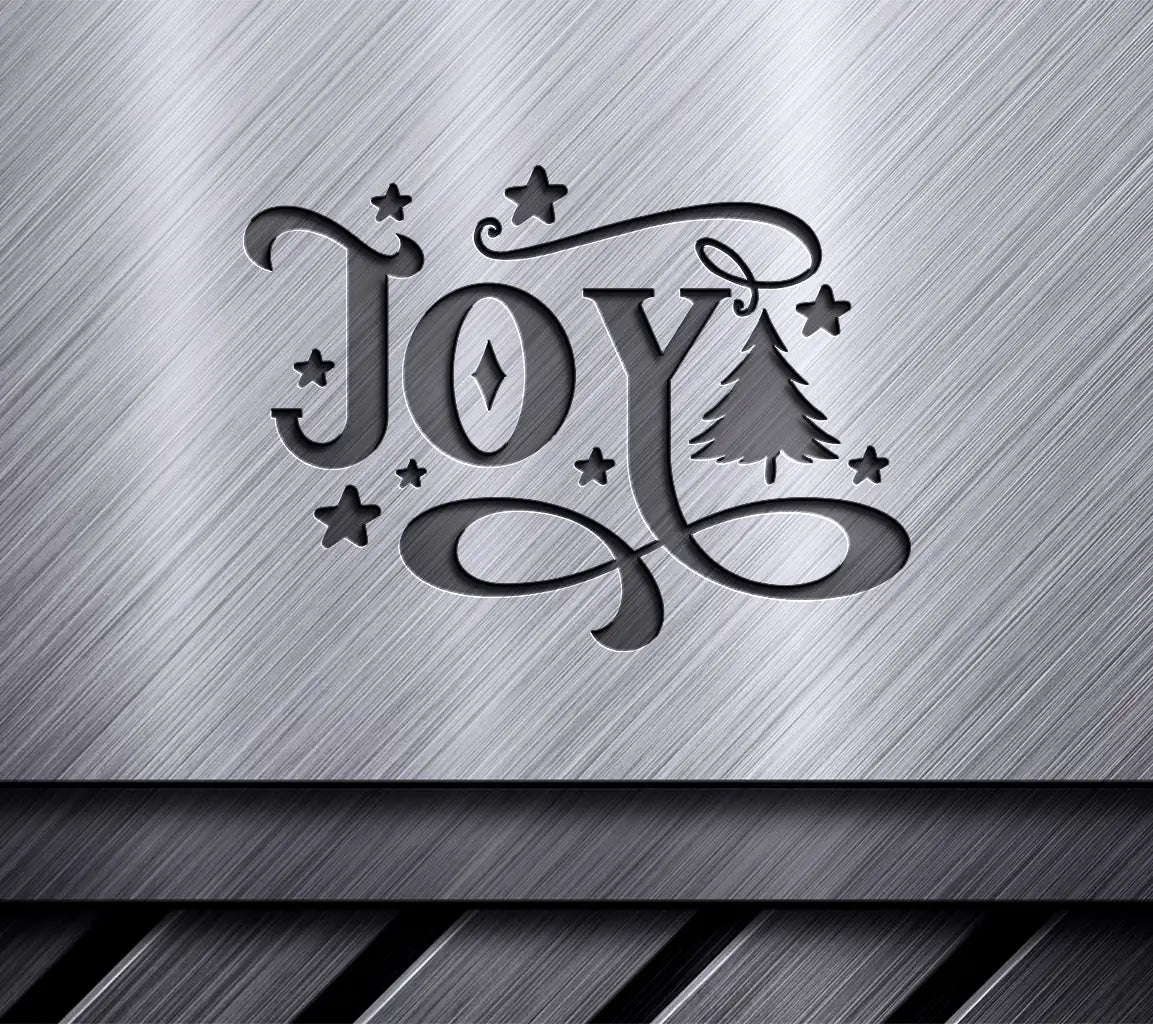 Christmas Joy Round Ornament SVG SVG