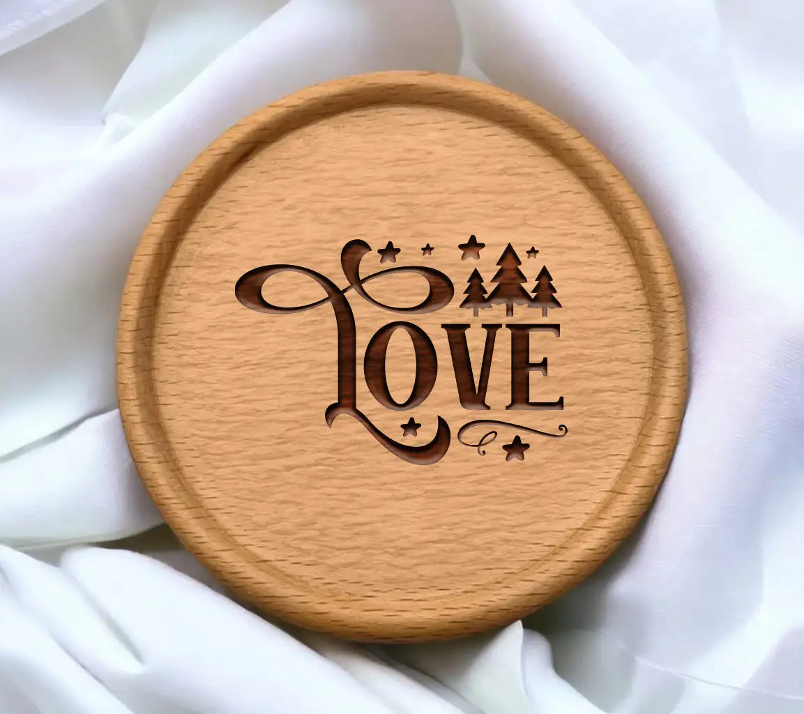 Christmas Round Ornament SVG Love SVG