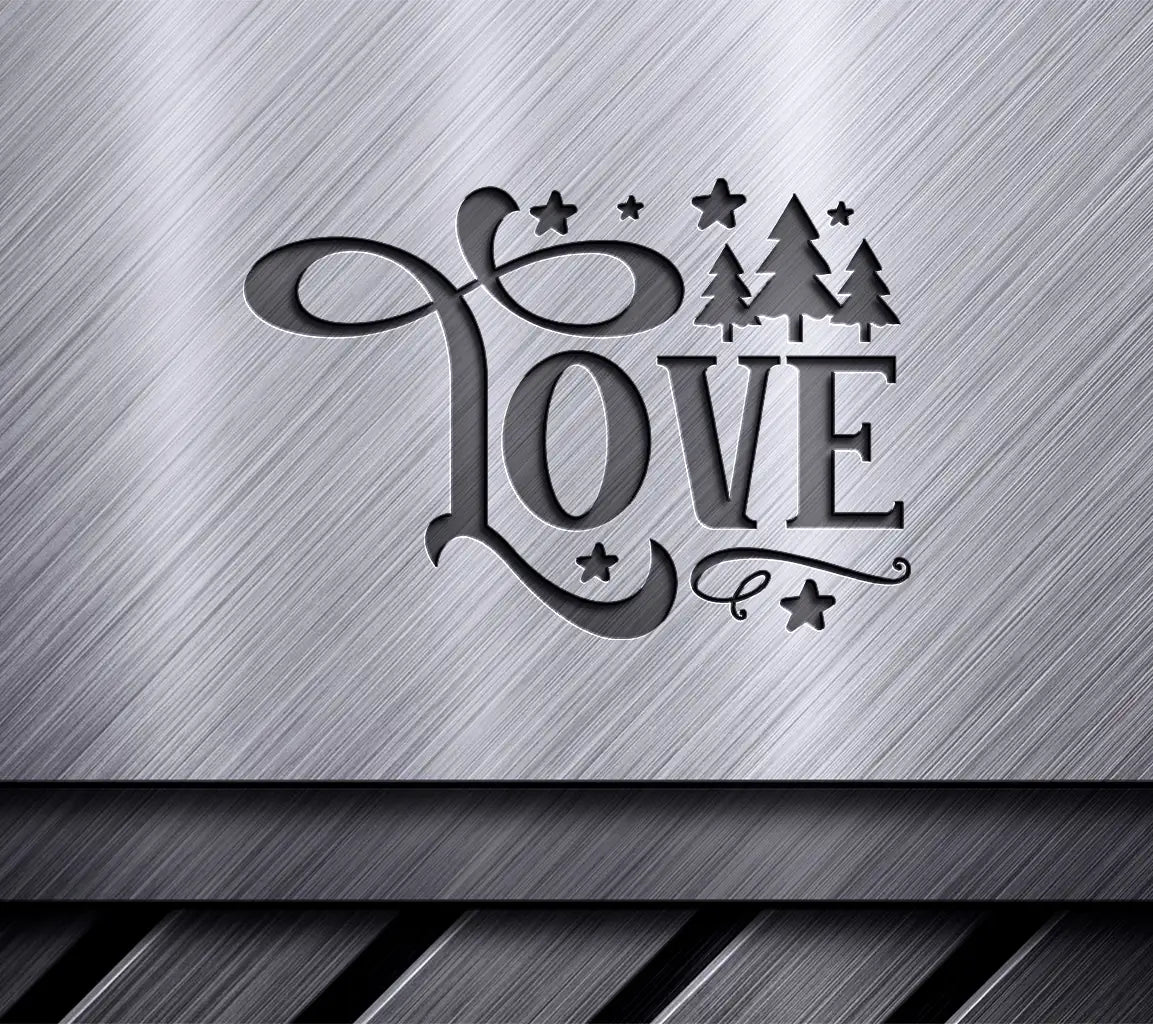 Christmas Round Ornament SVG Love SVG