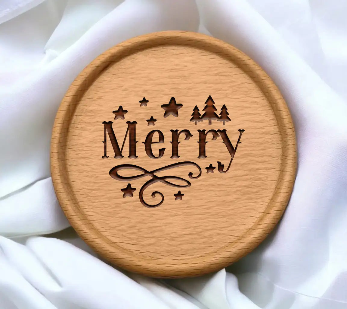 Merry Christmas Round Ornaments SVG SVG