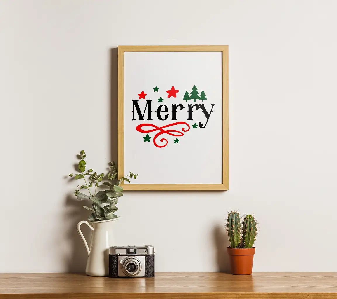 Merry Christmas Round Ornaments SVG SVG