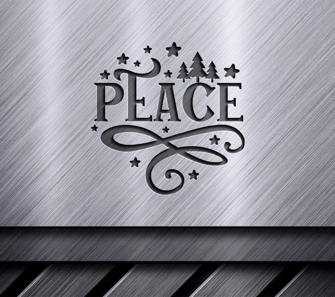 Peace Christmas Round Ornaments SVG SVG