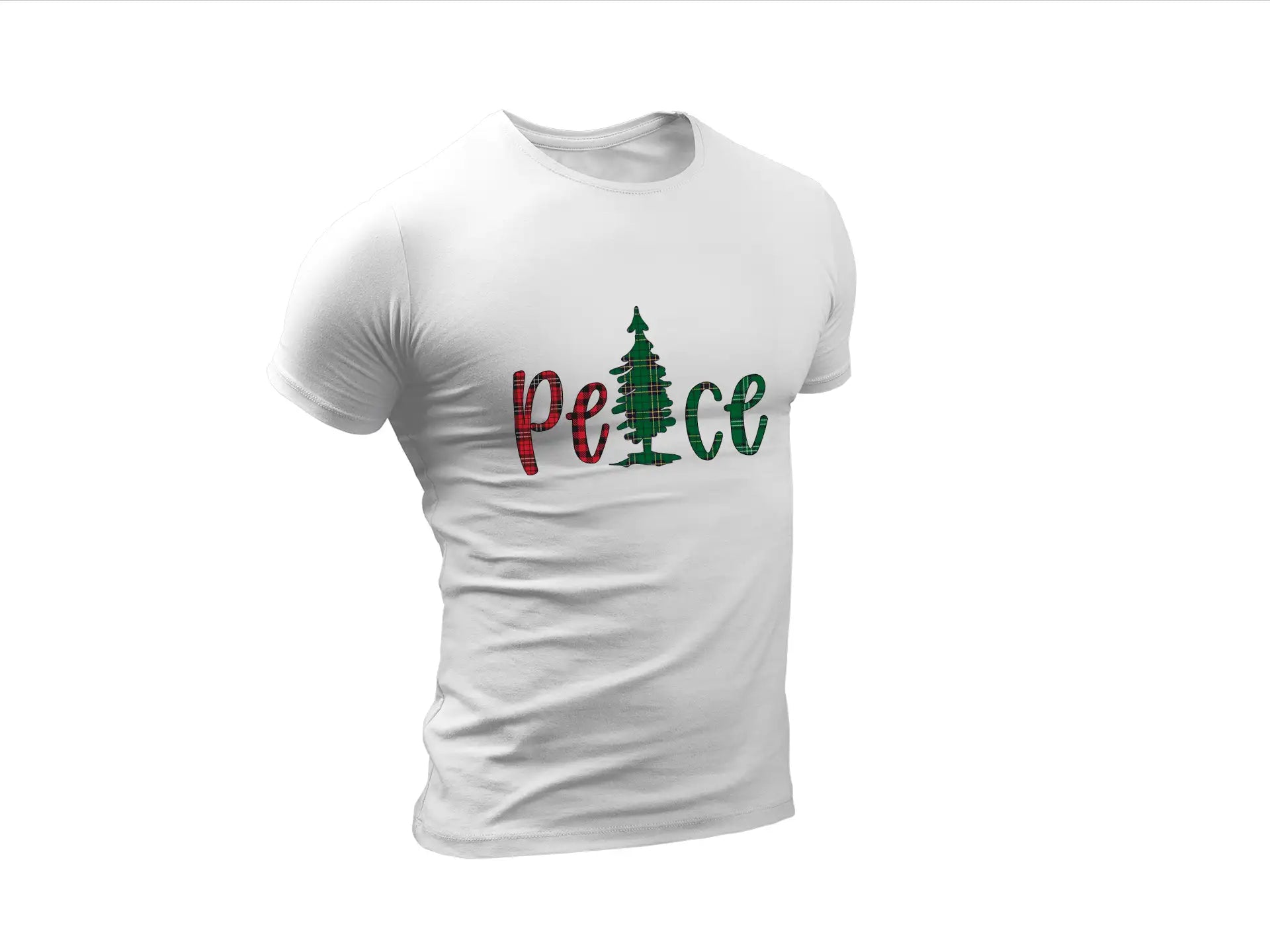 Plaid Peace Christmas Tree SVG SVG