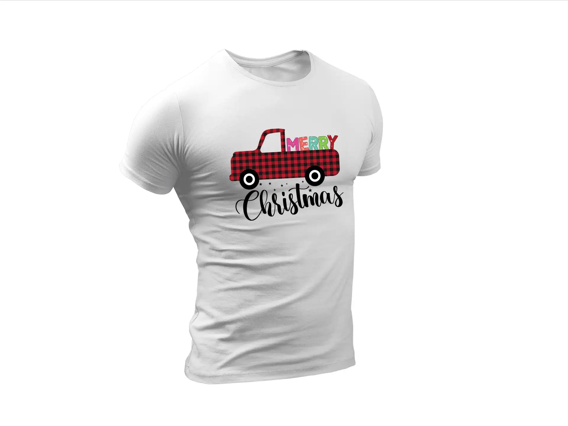 Plaid Truck Merry Christmas SVG SVG